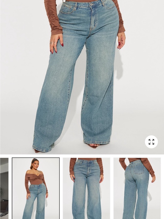 Fashion Nova Denim - Shock And Awe Vintage Tinted Baggy Jeans - Vintage Blue Wash